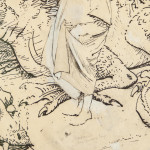 Sketch for 'Innocence' - pen and ink with gouache by Thomas Cooper Gotch (1854 - 1931)