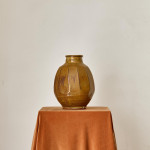 A cut-sided stoneware vase by Mike Dodd (b.1943)