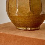 A cut-sided stoneware vase by Mike Dodd (b.1943)