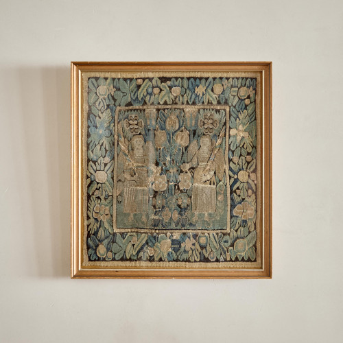 A Baroque wool and silk tapestry panel