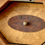 A George III scrolled paper tea caddy