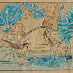 A small Meiji period Japanese coloured woodblock print