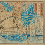 A small Meiji period Japanese coloured woodblock print