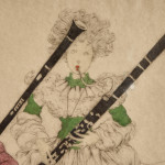 Elyse Ashe Lord RI (1900-1971), 'Bassoons Players,' hand-coloured drypoint etching