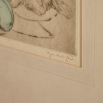 Elyse Ashe Lord RI (1900-1971), 'Bassoons Players,' hand-coloured drypoint etching