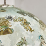 An unusual and large Victorian decalcomania witch's ball