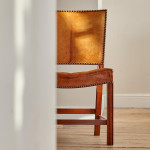 A model 3578 mahogany and Niger leather 'Red Chair' by Kaare Klint (1888 - 1954)