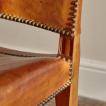 A model 3578 mahogany and Niger leather 'Red Chair' by Kaare Klint (1888 - 1954)