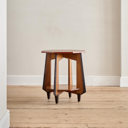 A Haagse School octagonal occasional table by P.E.L. Izeren for De Genneper