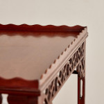 A George III plum pudding mahogany rectangular silver table