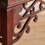 A George III plum pudding mahogany rectangular silver table