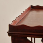 A George III plum pudding mahogany rectangular silver table