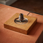 A rare pair of 'Saturne' frosted glass table lamps by Jean Tranchant (1904 - 1972) for Damon