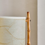 A bamboo and parchment table lamp attributed to Louis Sognot (1892 -  1970)