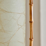 A bamboo and parchment table lamp attributed to Louis Sognot (1892 -  1970)