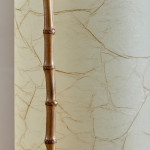 A bamboo and parchment table lamp attributed to Louis Sognot (1892 -  1970)