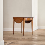 A George III burr oak oval Pembroke table