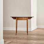 A George III burr oak oval Pembroke table