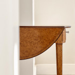 A George III burr oak oval Pembroke table