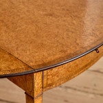 A George III burr oak oval Pembroke table