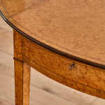 A George III burr oak oval Pembroke table