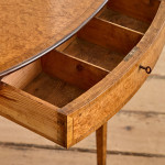 A George III burr oak oval Pembroke table