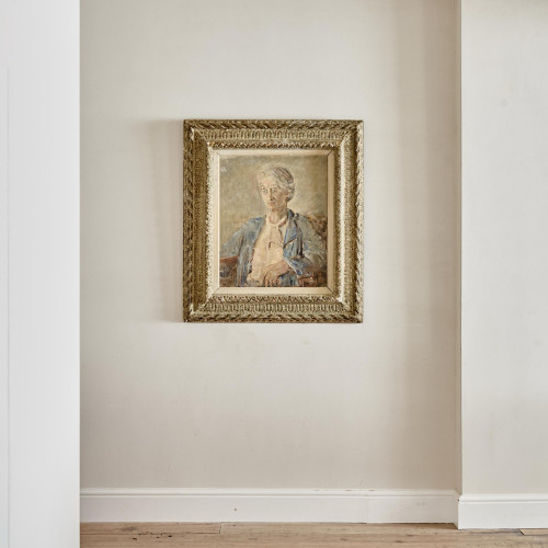 Portrait of Anne Thynne - oil on canvas by Dame Ethel Walker (1861 - 1951)