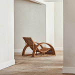 A large wicker lounge chair