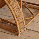 A large wicker lounge chair