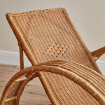A large wicker lounge chair