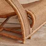 A large wicker lounge chair