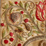 An exceptional ebony veneered and silk stumpwork Antwerp cabinet on stand