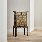 A small Meiji period lacquered Shodana