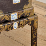 A small Meiji period lacquered Shodana