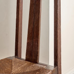 A pair of Arts and Crafts stained oak high back side chairs