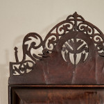 A William & Mary walnut crested cushion mirror