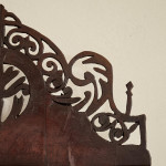 A William & Mary walnut crested cushion mirror