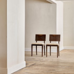 A set of six Modernist stained and limed oak dining chairs attributed to Suzanne Guiguichon (1901 - 1985)