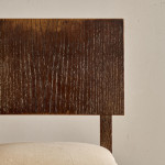 A set of six Modernist stained and limed oak dining chairs attributed to Suzanne Guiguichon (1901 - 1985)