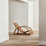 A large wicker lounge chair