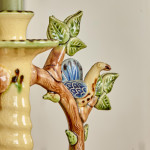 An earthenware candlestick by Paul Young (b. 1961) for Station Pottery