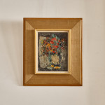 Still life of flowers - oil on board