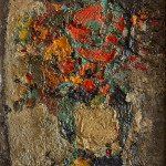 Still life of flowers - oil on board