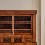 A Meiji period Japanese cedar and elm Tansu cabinet