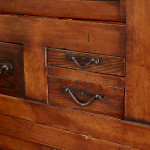 A Meiji period Japanese cedar and elm Tansu cabinet
