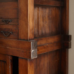 A Meiji period Japanese cedar and elm Tansu cabinet