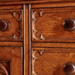 A large oak Gothic revival bookcase in the manner of A.W.N. Pugin (1812 - 1852)