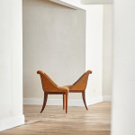 A pair of Art Deco rosewod veneered slipper chairs