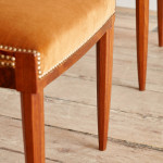 A pair of Art Deco rosewod veneered slipper chairs