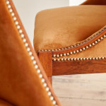 A pair of Art Deco rosewod veneered slipper chairs